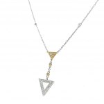 18K WHITE AND YELLOW GOLD NECKLACE. GR 3.80 GR WITH DIAMONDS - PND30302