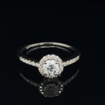 14K WEISSGOLD RING 1,88 GR MIT DIAMANTEN - RNG30205