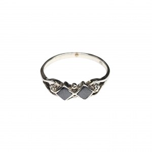 Silver geometric ring (925)