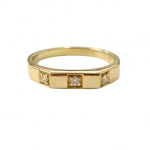 Gold ring with diamonds (585)