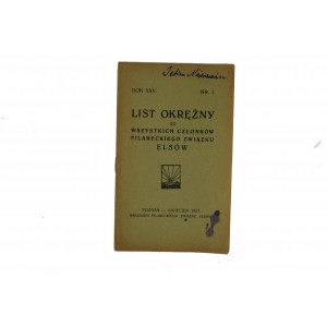 LIST OKRĘŻNY do wszystkich członków Filareckiego Związku Elsów, rok XXV nr 1