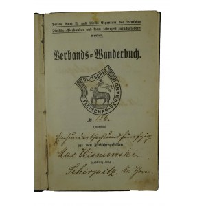 Książka praktyki zawodowej polskiego ucznia wystawiona przez Niemiecki Cech Rzeźników , datowana 18.VI.1915r.