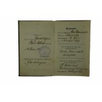 Książka praktyki zawodowej polskiego ucznia wystawiona przez Niemiecki Cech Rzeźników , datowana 18.VI.1915r.