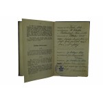 Książka praktyki zawodowej polskiego ucznia wystawiona przez Niemiecki Cech Rzeźników , datowana 18.VI.1915r.