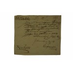 POKWITOWANIE przez Kaspra Dominikowskiego proboszcza kongregacji filipinów w Gostyniu , datowane 8.VI.1828r.
