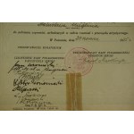 ŚWIADECTWO Państwowa Szkoła Sztuk Zdobniczych i Przemysłu Artystycznego, rok szkolny 1934/35