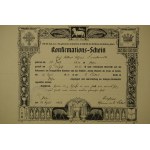 Świadectwo konfirmacji [bierzmowania] / [Konfirmations Schein], datowane 12.IV.1905r.