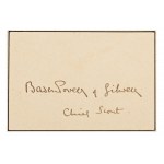 ROBERT BADEN-POWEL (1857-1941) | AUTOGRAF (ANGLIA / ANGIELSKI)