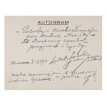 LUDWIK SOLSKI (1855-1954) | LIST Z PODPISEM (POLSKA / POLISH)