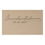 BRONISŁAW HUBERMAN (1882-1947) | TWO AUTOGRAPHS (POLAND / POLISH)