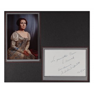 ZDZISŁAWA DONAT (1936*) | ORIGINAL PHOTOGRAPH WITH SIGNATURE AND HANDWRITTEN DEDICATION (POLAND / POLISH)