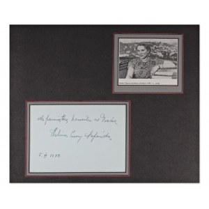 HALINA CZERNY-STEFAŃSKA (1922-2001) | DEDICATION WITH SIGNATURE (POLAND / POLISH)