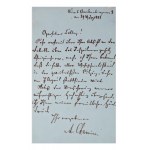 ANTONI CHAMIEC-JAXA (1840-1908) | LETTER WITH SIGNATURE (POLAND / POLISH)