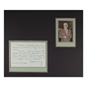 WŁADYSŁAW GOMUŁKA (1905-1982) | DEDICATION WITH SIGNATURE (POLAND / POLISH)