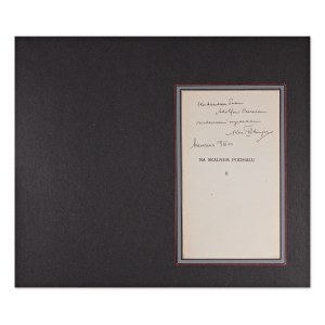 KAZIMIERZ PRZERWA-TETMAJER (1865-1940) | AUTOGRAPH WITH DEDICATION (POLAND / POLISH)