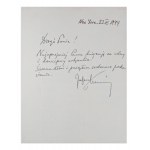 JULIAN TUWIM (1894-1953) | LETTER WITH SIGNATURE (POLAND / POLISH)
