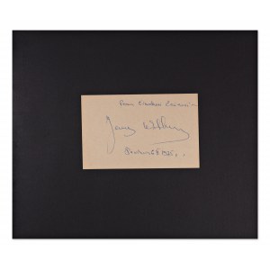 JERZY WITTLIN (1925-1989) | DÉDICACE AVEC SIGNATURE (POLOGNE / POLONAIS)