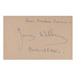 JERZY WITTLIN (1925-1989) | DÉDICACE AVEC SIGNATURE (POLOGNE / POLONAIS)