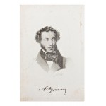 ALEKSANDER SERGEYEVICH PUSHKIN (1799-1837) | PORTRET AUTORSTWA LITOGRAFA THOMASA WRIGHTA (ROSJA / ROSYJSKI)