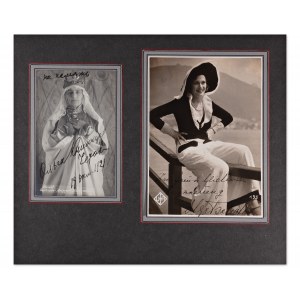 OLGA LEONARDOVNA KNIPPER-CHEKHOVA (1868-1959) | TWO ORIGINAL PHOTOGRAPHS WITH AUTOGRAPHS (RUSSIA / RUSSIAN)
