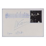 LEONID BORISOVICH KOGAN (1924-1985) | AUTOGRAPH WITH MUSICAL NOTATION AND ORIGINAL PHOTO (RUSSIA / RUSSIAN)