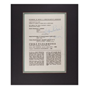 LEV NIKOLAYEVICH OBORIN / LEOPOLD ANTHONY STOKOWSKI (1907-1974 / 1882-1977) | AUTOGRAPHES AU PROGRAMME DU CONCERT (RUSSIE / RUSSE)