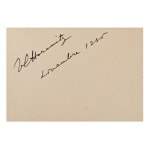 VLADIMÍR HOROWITZ (1903-1989) | AUTOGRAPH (RUSSIA / RUSSIAN)