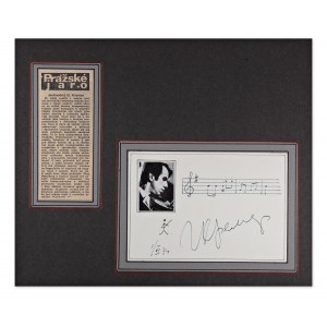 GIDON KREMER (1947*) | HANDWRITTEN AUTOGRAPH WITH MUSICAL NOTATION (LATVIA / LATVIAN)