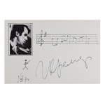 GIDON KREMER (1947*) | HANDWRITTEN AUTOGRAPH WITH MUSICAL NOTATION (LATVIA / LATVIAN)