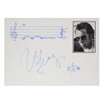 GIDON KREMER (1947*) | PAIR OF AUTOGRAPHS WITH MUSICAL NOTATION (LATVIA / LATVIAN)