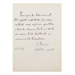 JĀNIS RAINIS (1865-1929) | POSTCARD WITH AUTOGRAPH AND HANDWRITTEN LETTER (LATVIA / LATVIAN)