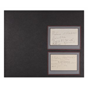 ÉMILE-ANTOINE BOURDELLE (1861-1929) | A SMALL ENVELOPE AND A BUSINESS CARD WITH A WISH ADDRESSED TO JOSEF MAŘATKA AND HIS WIFE (FRANCE / FRENCH)