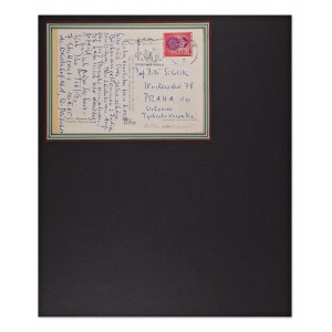 HEINZ TRÖKES (1913-1977) | HANDWRITTEN TEXT ON A POSTCARD ADDRESSED TO PROF. SIBLÍK (GERMANY / GERMAN)