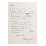 VLADIMÍR HOLAN (1905-1980) | HANDWRITTEN LETTER (CZECH/ BOHEMIAN)
