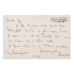 HUGO SALUS (1866-1929) | HANDWRITTEN LETTER AND SIGNED PHOTO (CZECH/ BOHEMIAN)