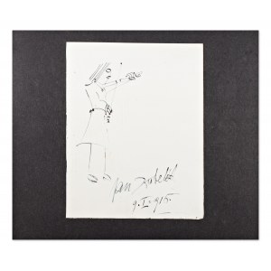 JAN EVANGELISTA KUBELÍK (1880-1940) | HANDWRITTEN AUTOGRAPH WITH VIOLINIST DRAWING (CZECH/ BOHEMIAN)
