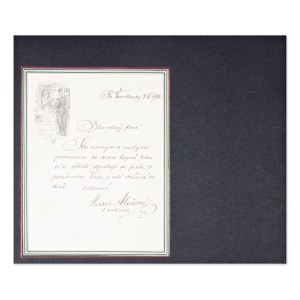 MARIE ALŠOVÁ (NEDOHLEDÁNO) | HANDWRITTEN CONGRATULATORY LETTER (CZECH/ BOHEMIAN)