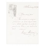 MARIE ALŠOVÁ (NEDOHLEDÁNO) | HANDWRITTEN CONGRATULATORY LETTER (CZECH/ BOHEMIAN)