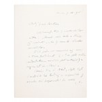 KAREL SVOLINSKÝ (1896-1986) | AUTOGRAPH LETTER (CZECH/ BOHEMIAN)