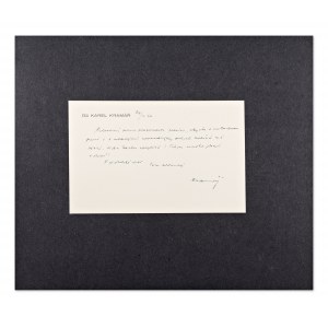 VINCENC KRAMÁŘ (1877-1960) | RĘCZNIE PODPISANY LIST (CZESKI)