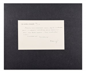 VINCENC KRAMÁŘ (1877-1960) | HANDSIGNIERTER BRIEF (TSCHECHISCH/BÖHMISCH)