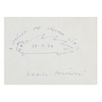 VLASTA SMRŽOVÁ (*1924) | HANDWRITTEN MESSAGE WITH DRAWING (CZECH/ BOHEMIAN)