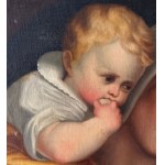 ANONIMO, Young Mother with a Child in her arms receiving a coin