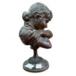 Woman with arms joined