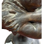 Woman with arms joined