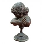 Woman with arms joined