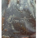Woman with arms joined