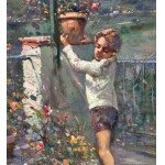 GIOVANNI PANZA, Young Child on a Terrace - Giovanni Panza