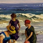 UNIDENTIFIED SIGNATURE, Children playing by the sea