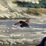 UNIDENTIFIED SIGNATURE, Children playing by the sea